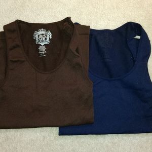 Sugar lips tank tops brown & navy